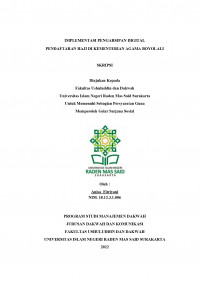 IMPLEMENTASI PENGARSIPAN DIGITAL PENDAFTARAN HAJI DI KEMENTERIAN AGAMA BOYOLALI