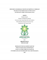 IMPLEMENTASI KEBIJAKAN DESTINASI PARIWISATA TERHADAP KEAMANAN DAN KESELAMATAN WISATAWAN (STUDI KHASUS UMBUL PONGGOK KLATEN)