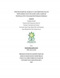 Strategi Dakwah Majelis Taklim Parenting Dalam Mewujudkan Nillai-Nilai Keluarga Sakinah