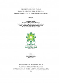 IMPLEMENTASI KONSEP SYARIAH PADA THE AMRANI SYARIAH HOTEL SOLO BERDASARKAN FATWA DSN-MUI NO. 108/DSN-MUI/X/2016
