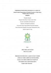 Embodied Knowledge Penghafal Al-Qur?an (Studi Praktik Pengetahuan di Pondok Pesantren Al-Qur?aniyy Mangkuyudan Surakarta)