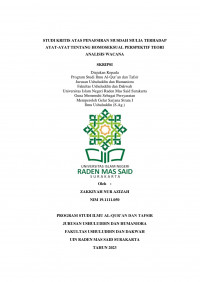 Studi Kritis Atas Penafsiran Musdah Mulia Terhadap Ayat-ayat Tentang Homoseksual Perspektif Teori Analisis Wacana