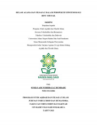 RELASI AGAMA DAN FILSAFAT DALAM PERSPEKTIF EPISTEMOLOGI IBN THUFAIL