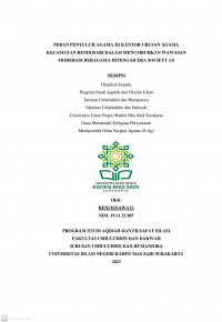 Peran Penyuluh Agama di Kantor Urusan Agama Kecamatan Bendosari dalam Menumbuhkan Wawasan Moderasi Beragama di tengah Era Society 5.0
