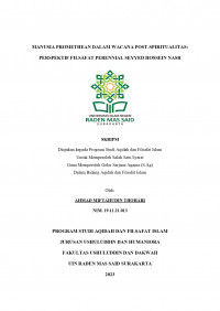 Manusia Promethean dalam Wacana Post-Spiritualitas: Perspektif Filsafat Perennial Seyyed Hossein Nasr