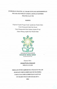 Pemikiran Politik Al Farabi Tentang Kepemimpinan Negara Dan Relevansinya Dengan Kondisi Politik Saat Ini