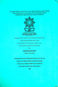 Analisis Motivasi Penggunaan Media Sosial Instagram Pada Mahasiswa UIN Raden Mas Said Surakarta Perspektif Hierarki Nilai Max Scheler