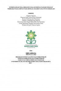 Internalisasi Nilai Religius dalam Mengatasi Kecemasan terhadap Masa Depan Pada Remaja Masjid yang Putus Sekolah