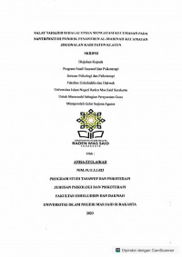 Salat Tahajud Sebagai Upaya Mengatasi Kecemasan Pada Santriwati Di Pondok Pesantren Al-Madinah Kecamatan Jogonalan Kabupaten Klaten