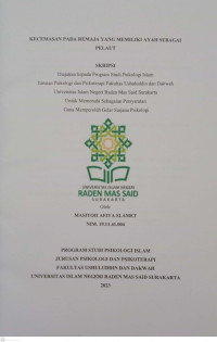 Kecemasan pada remaja yang memiliki ayah sebagai pelaut