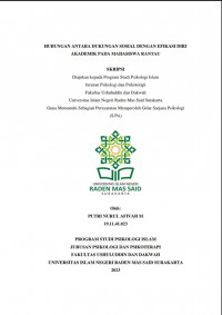 Hubungan antara Dukungan Sosial dengan Efikasi Diri Akademik pada Mahasiswa Rantau