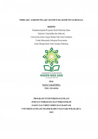 Perilaku Agresif Pelaku Klitih Pada Komunitas Remaja