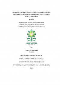 Resiliensi Pada Remaja Penyandang Disabilitas Daksa Akibat Kecelakaan di Desa kebon Kecamatan Paron Kabupaten Ngawi