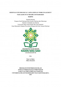 Hubungan Psychological Capital Dengan Work Engagement Pada Karyawan Difabel Di Sukoharjo