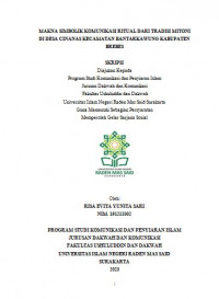 Makna Simbolik Komunikasi Ritual Dari Tradisi Mitoni Di Desa Cinanas Kecamatan Bantarkawung Kabupaten Brebes