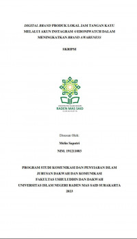 DIGITAL BRAND PRODUK LOKAL JAM TANGAN KAYU MELALUI AKUN INSTAGRAM @EBONIWATCH DALAM MENINGKATKAN BRAND AWARENESS