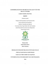 KOMODIFIKASI KONTEN DISABILITAS PADA AKUN YOUTUBE TRETAN UNIVERSE (Analisis Semiotika John Fiske)