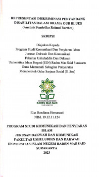 Representasi Diskriminasi Penyandang Disabilitas Dalam Drama Our Blues (Analisis Semiotika Roland Barthes)