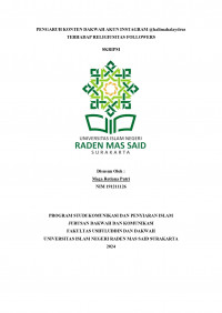 Pengaruh Konten Dakwah Akun Instagram @halimahalaydrus terhadap Religiusitas Followers