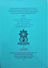 RESEPSI KOMUNITAS GUSDURIAN SOLO DAN KAJIAN HUMAIRA TERHADAP DAKWAH MODERAT PADA CHANNEL YOUTUBE DEDDY CORBUZIER SEGMEN #LogIndiCloseTheDoor SEASON 1 EPS.21 “BORIS BERGAMIS BIKIN HISTERIS”