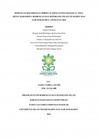 HUBUNGAN KECERDASAN SPIRITUAL DENGAN PSYCOLOGICAL WELL BEING MAHASISWA BIMBINGAN DAN KONSELING ISLAM UIN RADEN MAS SAID SURAKARTA ANGKATAN 2019