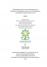 Terapi Bermain Puzzle Dalam Mengembangkan Kemampuan Motorik Halus Pada Anak Tunagrahita Di Slb Negeri Colomadu Karanganyar