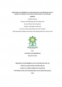 IMPLEMENTASI BIMBINGAN PRANIKAH DALAM MENINGKATKAN KESIAPAN NIKAH CALON PENGANTIN DI KUA WONOSARI