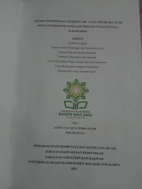 PROSES PENERIMAAN SEORANG IBU YANG MEMILIKI ANAK     DOWN SYNDROM DI SANGGAR INKLUSI TUNAS BANGSA SUKOHARJO