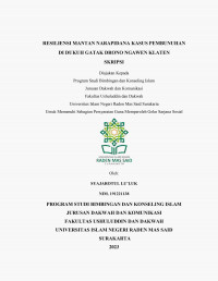 Resiliensi Mantan Narapidana Kasus Pembunuhan Di Dukuh Gatak Drono Ngawen Klaten