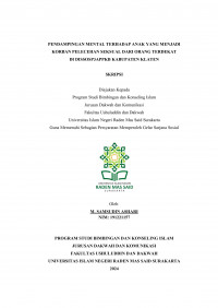 Pendampingan Mental Terhadap Anak Yang Menjadi Korban Pelecehan Seksual Dari Orang Terdekat di DISSOSP3APPKB kabupaten Klaten