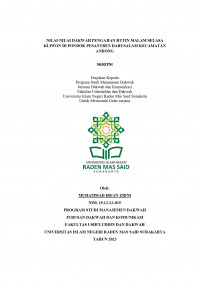 Nilai-Nilai Dakwah Pengajian Rutin Malam Selasa Kliwon Di Pondok Pesantren Darusalam Kecamatan Andong