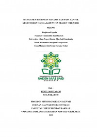 Manajemen Bimbingan Manasik Haji Pada Kantor Kementerian Agama Kabupaten Sragen Tahun 2023