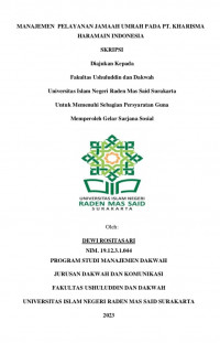 Manajemen  Pelayanan Jamaah Umrah Pada PT. Kharisma Haramain Indonesia