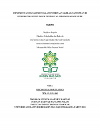 Implementasi Manajemen dalam Pembinaan Akhlak Santriwan Pondok Pesantren Islam Terpadu Al-Hikmah Karanggede