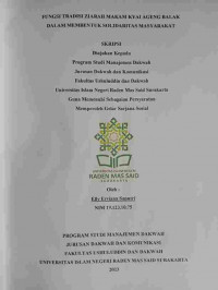 Fungsi Tradisi Ziarah Makam Kyai Ageng Balak Dalam Membentuk Solidaritas Masyarakat