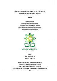 Strategi Promosi Wisata Religi Makam Sultan Hadiwijaya Di Kabupaten Sragen