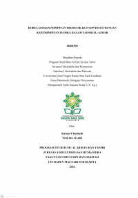 Korelasi Kepemimpinan Profetik Kuntowijoyo Dengan Kepemimpinan Hamka Dalam Tafsir Al-Azhar