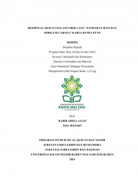 RESEPSI AL-QUR’AN DALAM LIRIK LAGU “SANDARAN HATI DAN SEBELUM CAHAYA” KARYA BAND LETTO