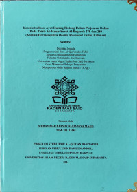 Kontekstualisasi Ayat Hutang Piutang Dalam Pinjaman Online Pada Tafsir Al-Munir Surat Al-Baqarah 278 Dan 280 (Analisis Hermeneutika Double Movement Fazlur Rahman)