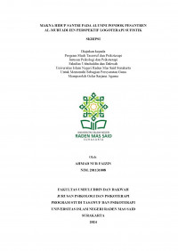 Makna Hidup Santri Pada Alumni Pondok Pesantren Al-Mubtadi-Ien Perspektif Logoterapi Sufistik