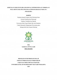 Hubungan Perceived Organizational Support dengan Workplace Well-Being pada Pegawai Balai Pemasyarakatan Kelas 1 Surakarta