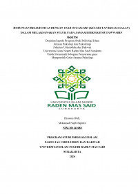 Hubungan Religiusitas Dengan Fear Of Failure (Ketakutan Kegegelan) Dalam Melaksanakan Suluk Pada Jamaah