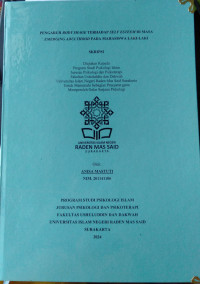 Pengaruh Body Image Terhadap Self Esteem Di Masa Emerging Adulthood Pada Mahasiswa Laki-Laki