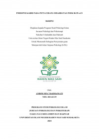 Persepsi Karir Pada Penyandang Disabilitas Fisik Bawaan