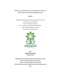 Personal Branding Dr. Ginanjar Rahmwan melalui media sosial Instagram @ginanjarrahmawan