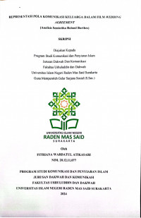 Reprsentasi Pola Komunikasi Keluarga Dalam Film Wedding Agreement (Analisis Semiotika Roland Barthes)