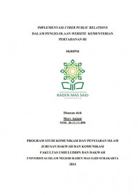 Implementasi Cyber Public Relations Dalam Pengelolaan Website   Kementerian Pertahanan RI