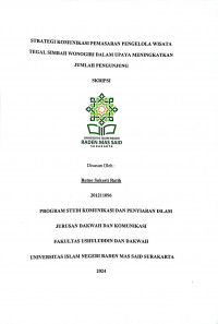 STRATEGI KOMUNIKASI PEMASARAN PENGELOLA WISATA TEGAL SIMBAH WONOGIRI DALAM UPAYA MENINGKATKAN JUMLAH PENGUNJUNG