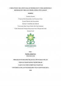 Cyber Public Relations Dalam Membangun Citra Kepolisian Resor Kudus Melalui Media Sosial Instagram