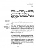 MANAJEMEN KOMUNIKASI BENCANA MDMC SRAGEN SAAT TANGGAP 
DARURAT KEKERINGAN